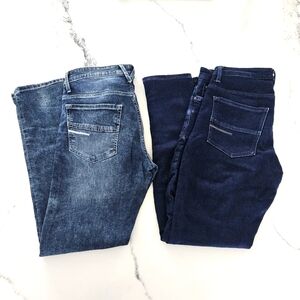 2 Pairs of United Colors of Benetton Mens Blue Jeans Slim Fit size 32